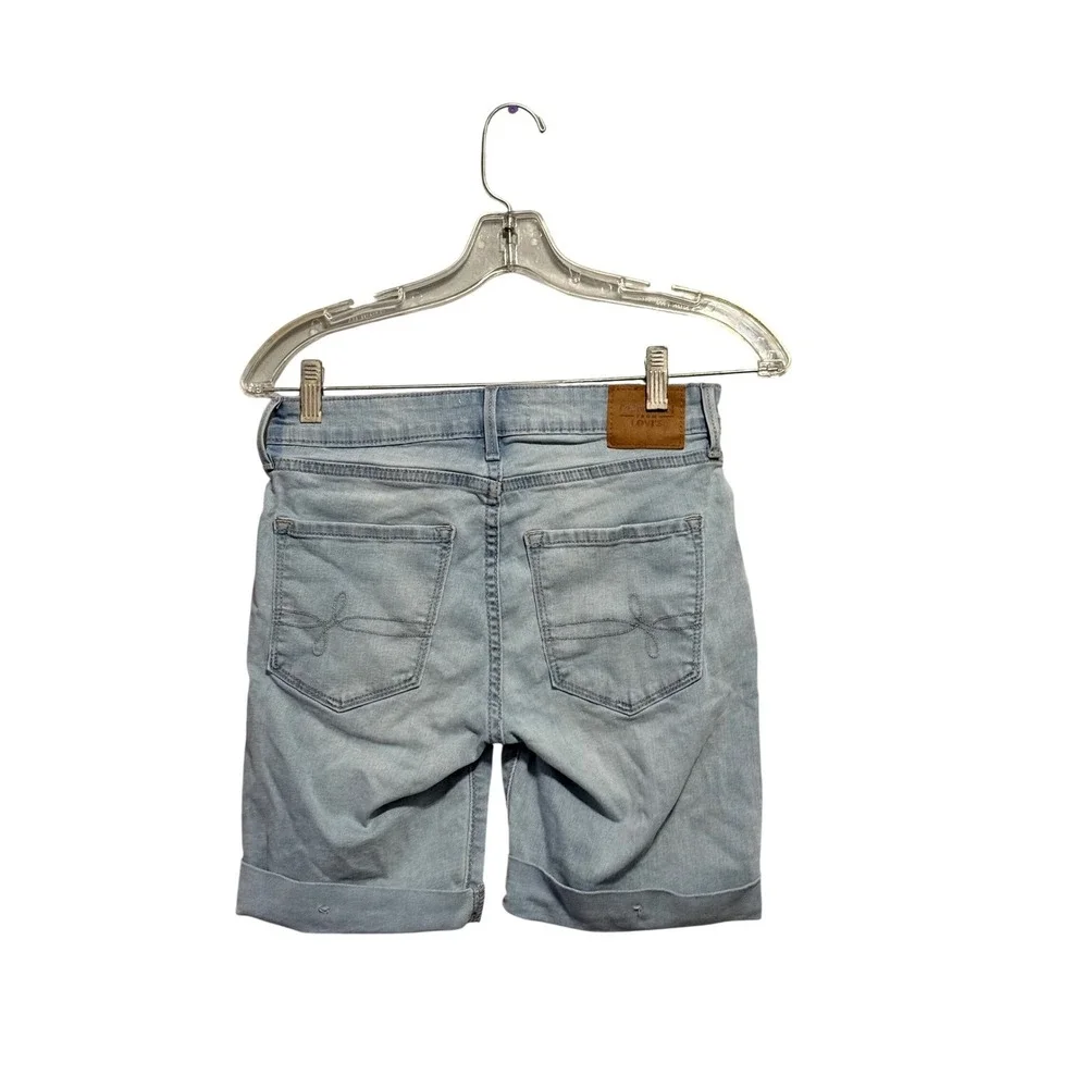 Denizen‎ from Levi's Womens Light Wash Bermuda Denim Shorts Cuffed Blue Sz 2/26